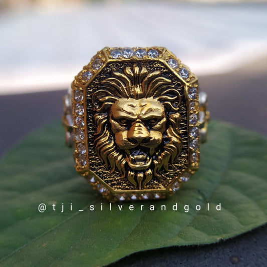 Lion Ring with All Seeing Eye